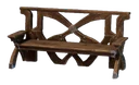Banc en bois boréal