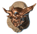 Trophée de cyclope creux en bronze