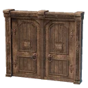 Porte double en bois sculpté