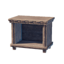 Table de chevet en bois sculpté