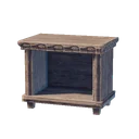 Table de chevet en bois sculpté