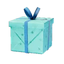 Boîte décorative cyan