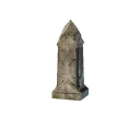 Poteau de clôture de cimetière