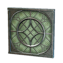 Grand cadre de fenêtre rond en acier