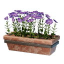 Long pot de fleurs mural rose