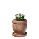 Pot à fleurs blanc moyen