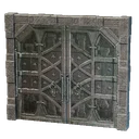 Double porte en acier ornée