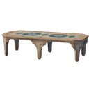 Table de banquet en bois de palmier