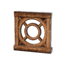Cadre de fenêtre rond poli