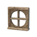 Cadre de fenêtre rond en bois