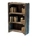 Porte secrète de bibliothèque en bois brut