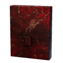 Porte secrète en marbre rouge
