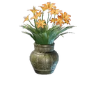 Pot de fleur de lys jaune